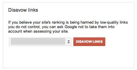 Google webmaster tools link disavow